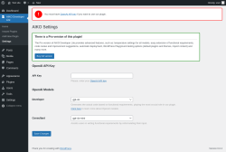 Page screenshot: AIKO Developer Lite → Settings