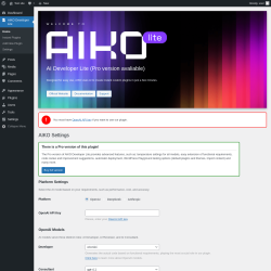 Page screenshot: AIKO Developer Lite