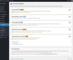 Page screenshot: Aipatch Security Scanner &rarr; Hardening