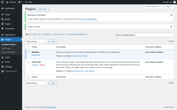 Page screenshot: Plugins ‹ Test site — WordPress