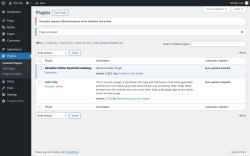 Page screenshot: Plugins ‹ Test site — WordPress