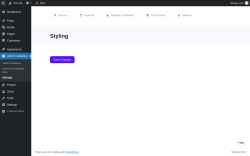 Page screenshot: Admin Guidance &rarr; Settings &rarr; Styling
