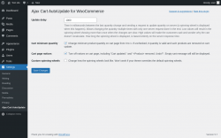 Page screenshot: Settings → Ajax Cart AutoUpdate