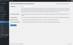 Page screenshot: Settings → Ajax Cart AutoUpdate