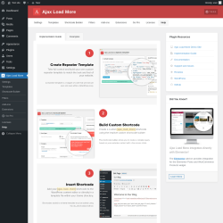 Page screenshot: Ajax Load More → Help