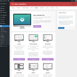 Page screenshot: Ajax Load More → Add-ons