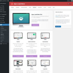 Page screenshot: Ajax Load More → Add-ons