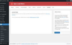 Page screenshot: Ajax Load More → Licenses