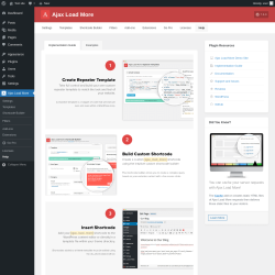 Page screenshot: Ajax Load More → Help