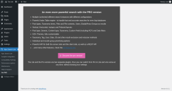 Page screenshot: Ajax Search Lite &rarr; Go PRO