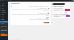 Page screenshot: Ajax Search Lite &rarr; Performance options