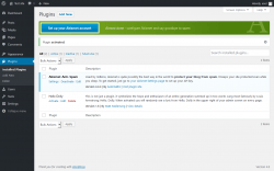 Page screenshot: Plugins &lsaquo; Test site &mdash; WordPress
