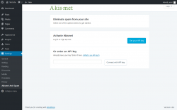 Page screenshot: Settings  &rarr; Akismet Anti-Spam