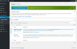 Page screenshot: Plugins &lsaquo; Test site &mdash; WordPress