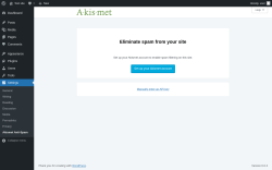 Page screenshot: Settings &rarr; Akismet Anti-Spam