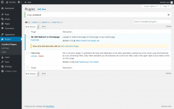 Page screenshot: Plugins &lsaquo; Test site &mdash; WordPress