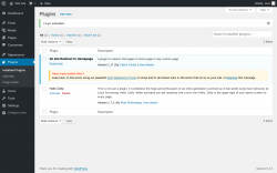 Page screenshot: Plugins &lsaquo; Test site &mdash; WordPress