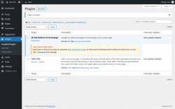 Page screenshot: Plugins &lsaquo; Test site &mdash; WordPress