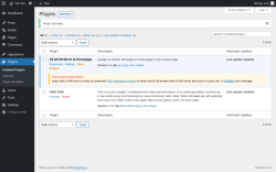 Page screenshot: Plugins &lsaquo; Test site &mdash; WordPress