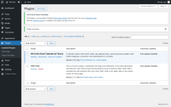 Page screenshot: Plugins ‹ Test site — WordPress