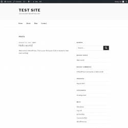 Page screenshot: Test site | Just another WordPress site