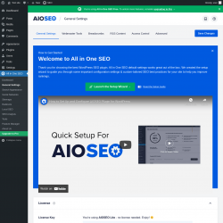 Page screenshot: All in One SEO → General Settings