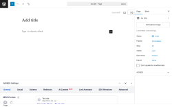 Page screenshot: Add Page ‹ Test site — WordPress