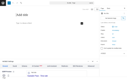 Page screenshot: Add Page ‹ Test site — WordPress