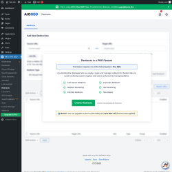 Page screenshot: Tools → Redirection Manager