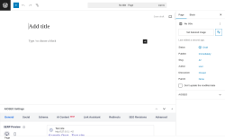 Page screenshot: Add Page ‹ Test site — WordPress
