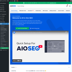 Page screenshot: All in One SEO → General Settings