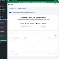 Page screenshot: All in One SEO → AI Insights NEW!
