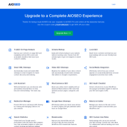 Page screenshot: All in One SEO → Upgrade to Pro