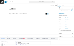 Page screenshot: Add Post ‹ Test site — WordPress