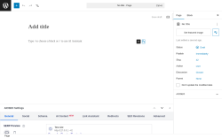 Page screenshot: Add Page ‹ Test site — WordPress