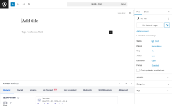 Page screenshot: Add Post &lsaquo; Test site &mdash; WordPress
