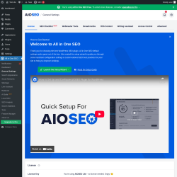 Page screenshot: All in One SEO &rarr; General Settings