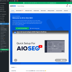Page screenshot: All in One SEO &rarr; General Settings