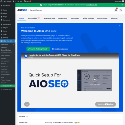 Page screenshot: All in One SEO &rarr; General Settings