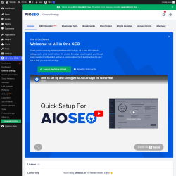 Page screenshot: All in One SEO &rarr; General Settings