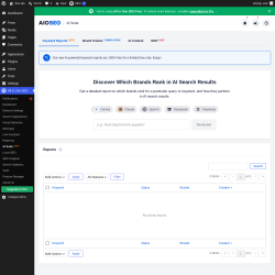 Page screenshot: All in One SEO &rarr; AI Suite&nbsp;NEW!