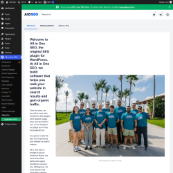 Page screenshot: All in One SEO &rarr; About Us