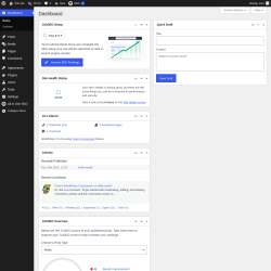 Page screenshot: Dashboard &lsaquo; Test site &mdash; WordPress