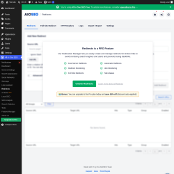 Page screenshot: Tools &rarr; Redirection Manager