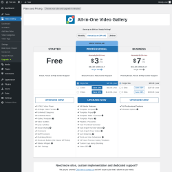 Page screenshot: Video Gallery → Upgrade  ➤
