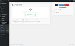 Page screenshot: All-in-One WP Migration &rarr; Import