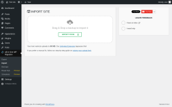 Page screenshot: All-in-One WP Migration &rarr; Import