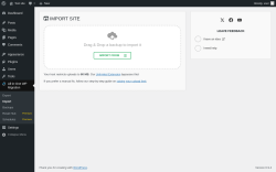 Page screenshot: All-in-One WP Migration &rarr; Import