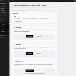 Page screenshot: All-in-One WP Migration &rarr; Reset HubPremium
