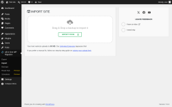 Page screenshot: All-in-One WP Migration &rarr; Import